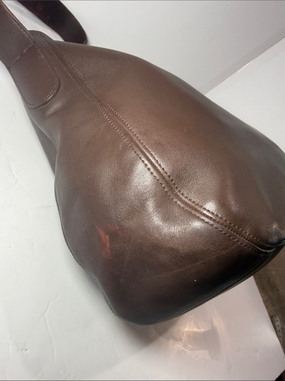 Coach Vintage Soho Zip Hobo 4161 | 1997 USA Made | Brown Leather - Picture 7 of 11